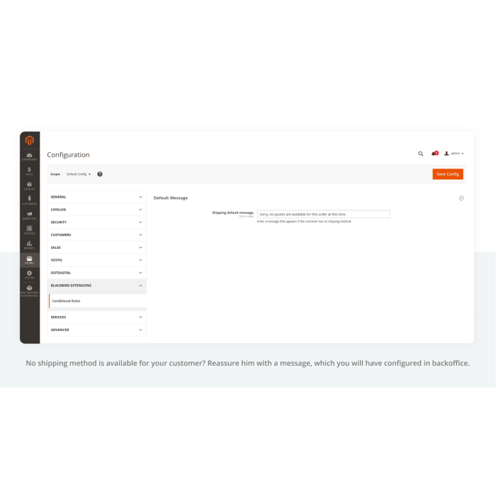 Default message