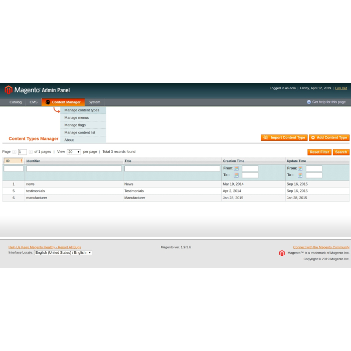 Create and Manage Content Types