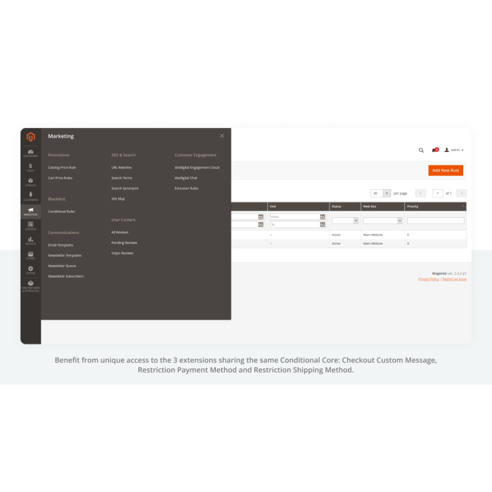 Conditional Core Menu Conditional Core Menu